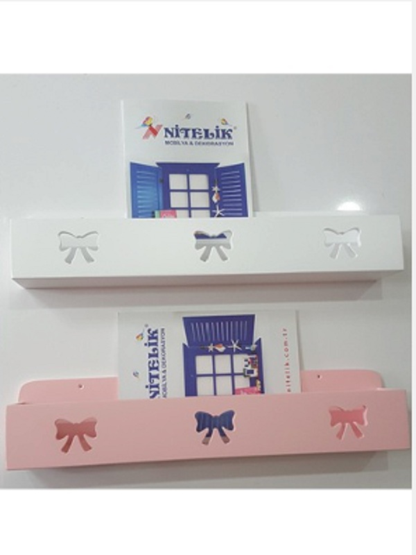 ÇİFTLİ KURDELE LANA LAKE MONTESSORİ KİTAPLIK RAF