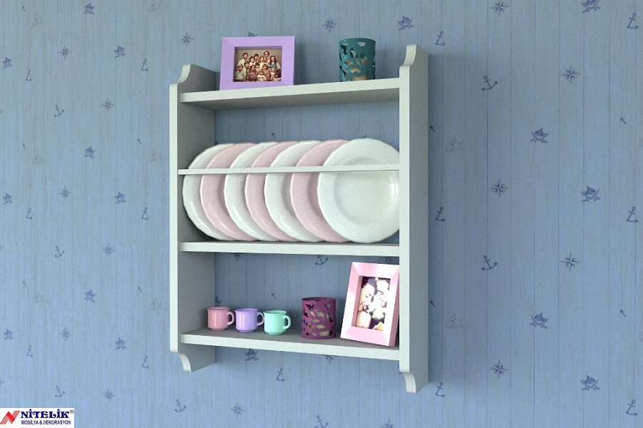 Emily Lake Terek Mutfak Rafı