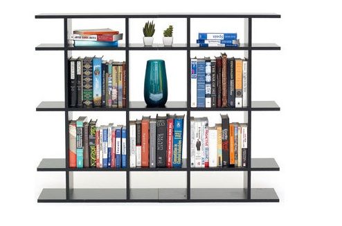 Sonya Tasarım Siyah Mdf Kitaplık