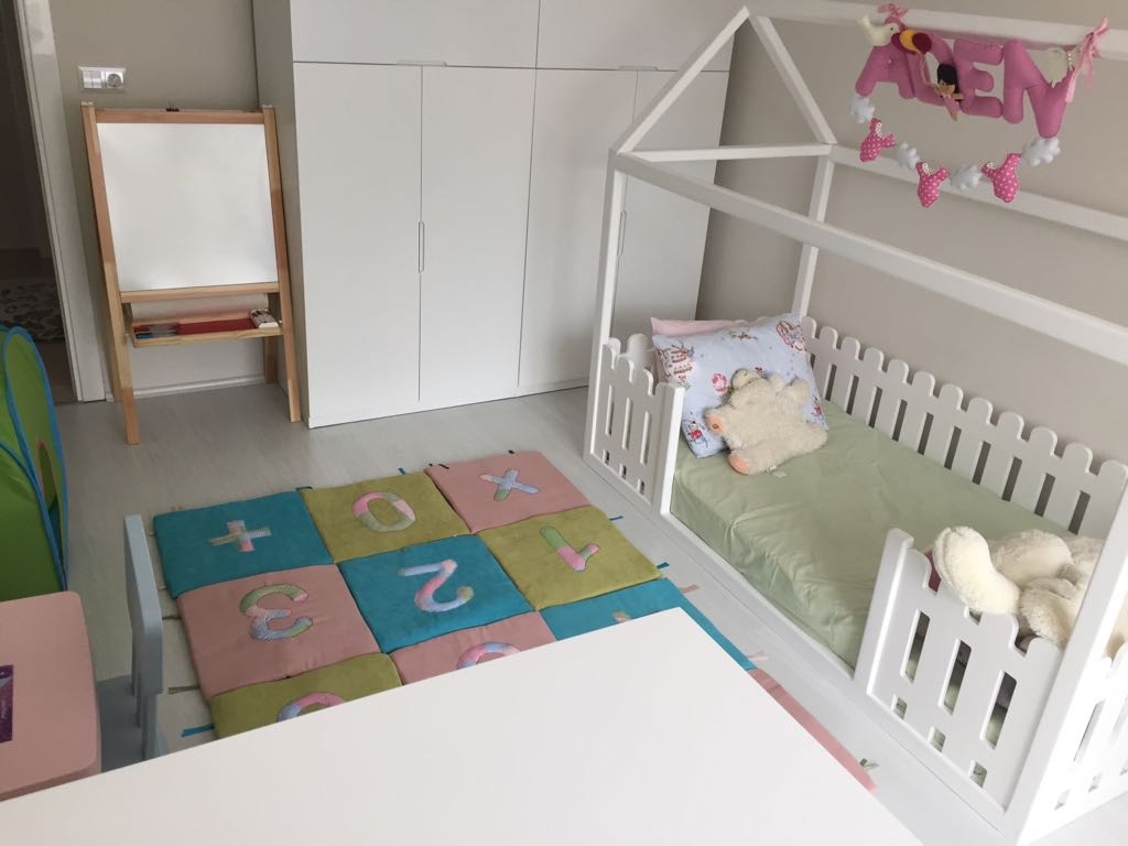 Toprak Doğal Ağaç Yer Yatağı Montessori Yatak